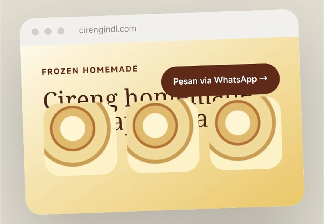 Preview project website Cireng Indi